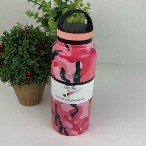 Bindle coral camo stainless steels water bottle with storage compartment
